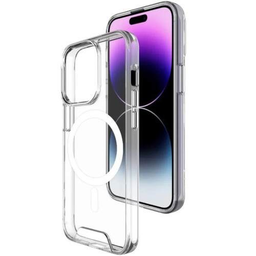 Силіконовий чохол MagSafe Space для Apple iPhone 12 Pro Max (Прозорий)