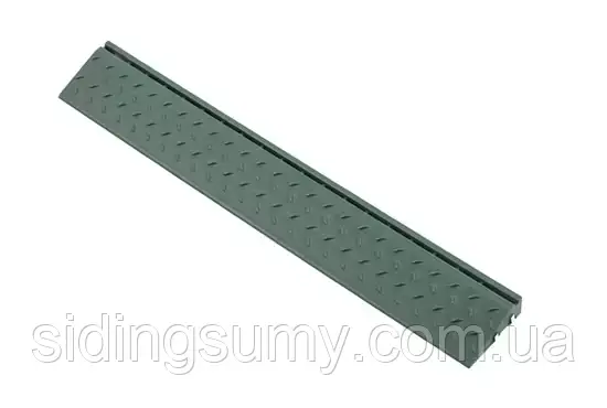 Боковий елемент обрамлення з пазами під замки для газонної решітки, зелений, фото 1