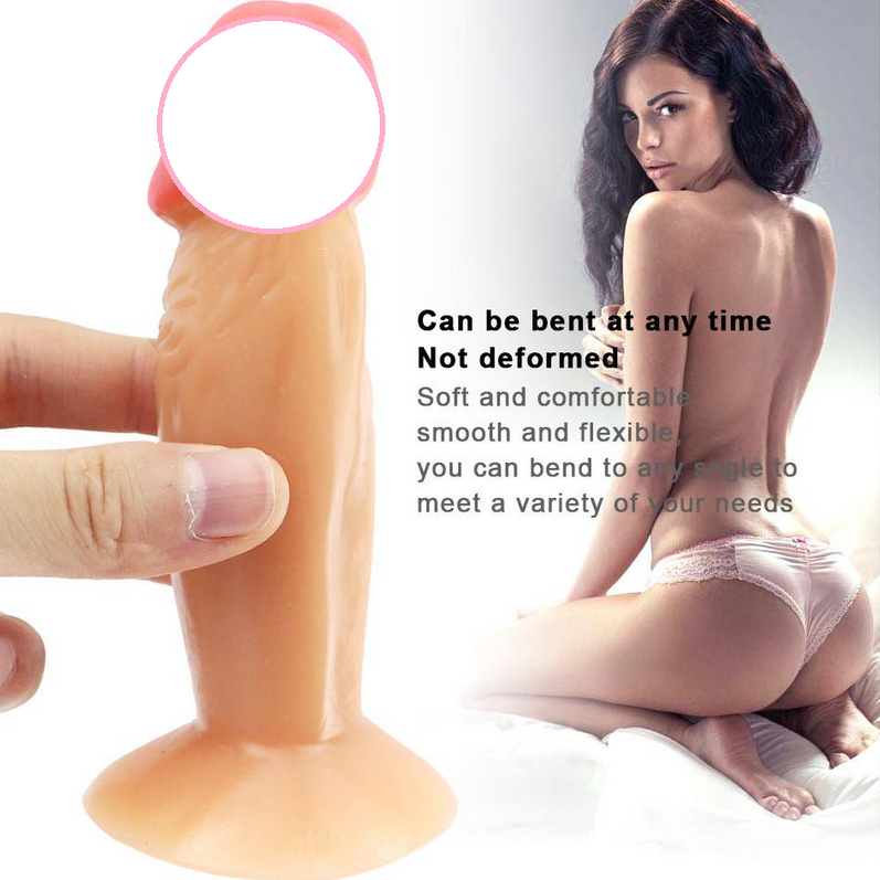 Фалоїмітатор на присоску 12 см, дилдо фаллос, інтимні іграшки, фото 1