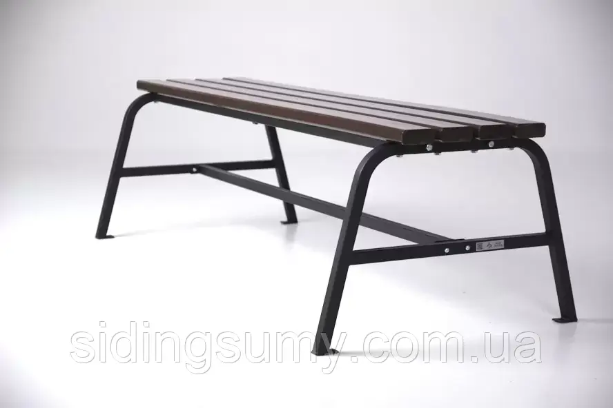 Лавка 1,5 Classic без спинки / Коричнево-чорний, фото 1