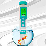 Аналізатор тестер води ORP/ТДС/РН/Ес/SALT/S.G/Темп 7 в 1 C-600 Блакитний, фото 6