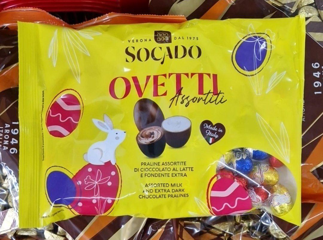 Шоколадні яйця з начинкою Socado Ovetti Assortiti 450 г., фото 1