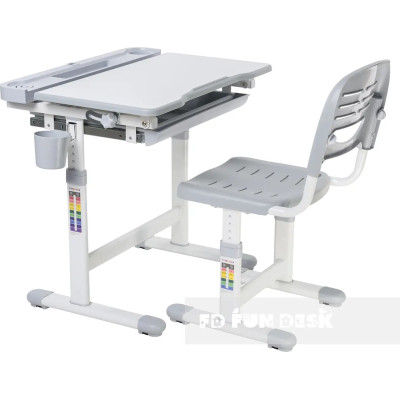 Парта зі стільцем FunDesk Cantare Grey, фото 1