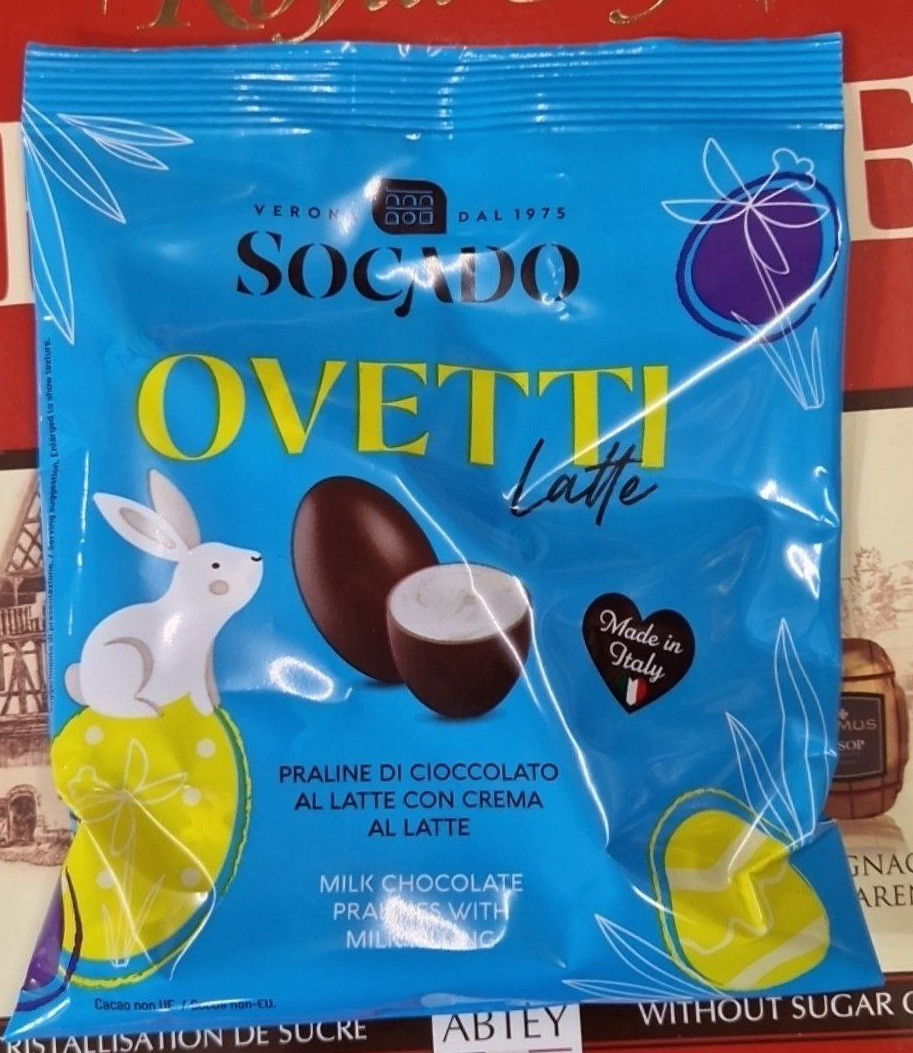 Шоколадні яйця з начинкою Socado Latte 110 г.