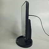 Дзеркало з підсвіткою для макіяжу настільне прямокутне Large Mirror, живлення від USB/батарейок Чорне, MLLM-22-Black, фото 8