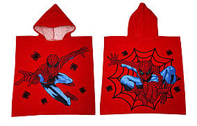 Пляжне пончо дитяче 60x120 Disney Spider Men для хлопчика бавовняне Туреччина