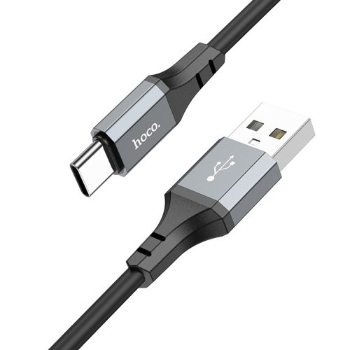Кабель Hoco X86 Spear silicone USB - Type-C 3A/1m (Чорний)