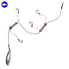 Оснащений монтаж «Гірлянда чотири гачки» (вантаж «Торпеда» 40g, 50g, 60g, 70g, 80g)