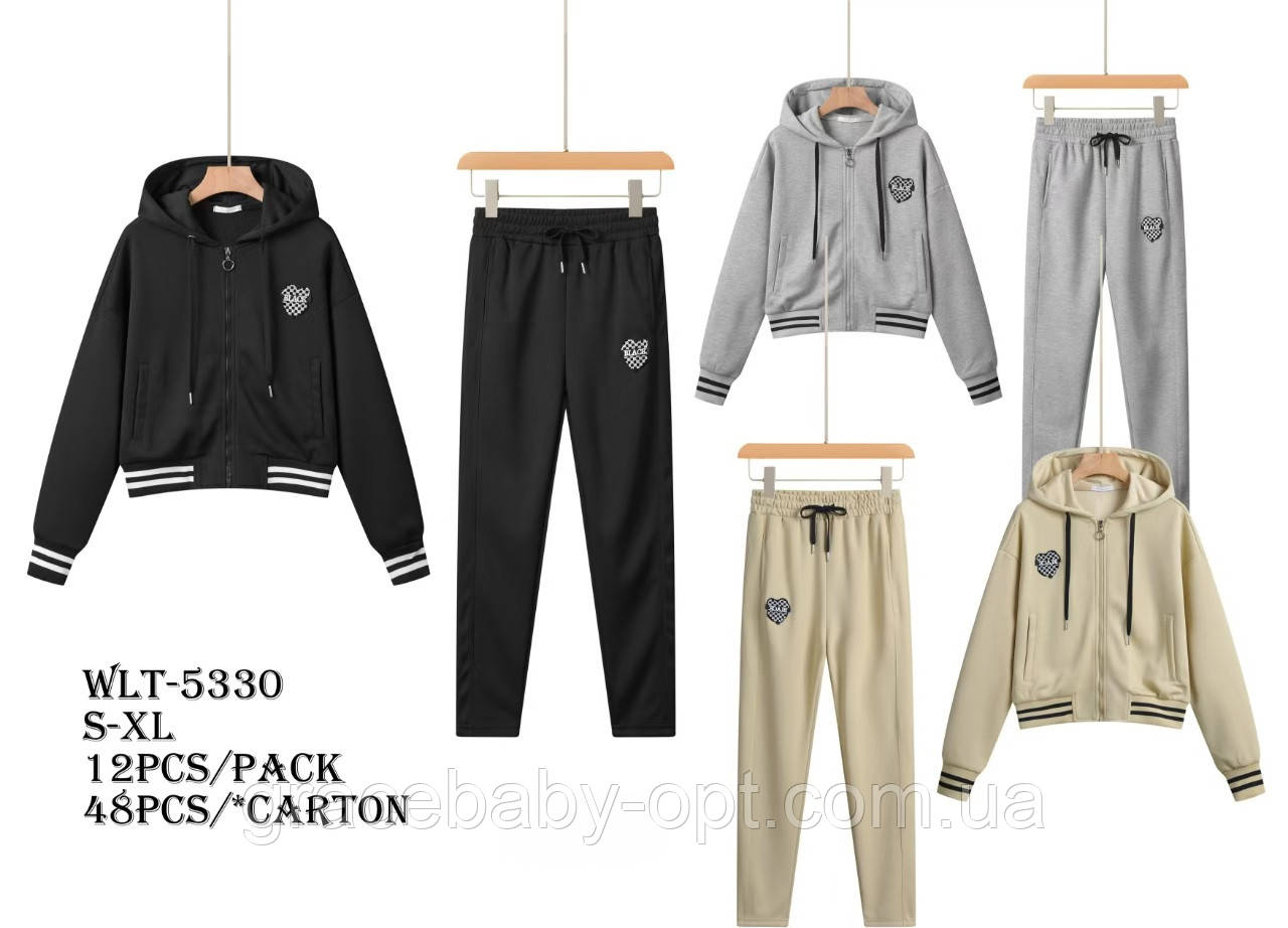 Жіночий спортивний костюм 2 в 1 оптом, Glo-story, S-XL рр., № WLT-5330, фото 1