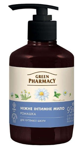 Ніжне інтимне мило Green Pharmacy "Ромашка" (370мл.)