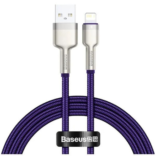 Кабель Baseus Cafule Metal USB - Lightning 2.4A/1m (CALJK-A05) (Purple)