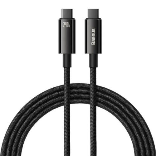 Кабель Baseus Tungsten Gold Type-C - Type-C 240W/2m (CAWJ040101) (Black)