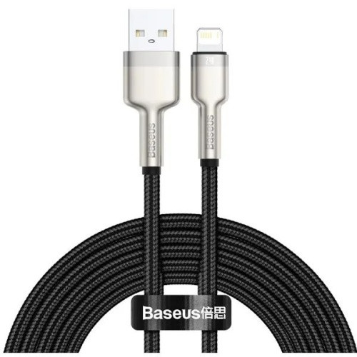 Кабель Baseus Cafule Metal USB - Lightning 2.4A/2m (CALJK-B01) (Black)