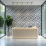 Декоративна ПВХ панель 960х480х4мм Чорно-біла мозаїка SW-00001432, фото 5