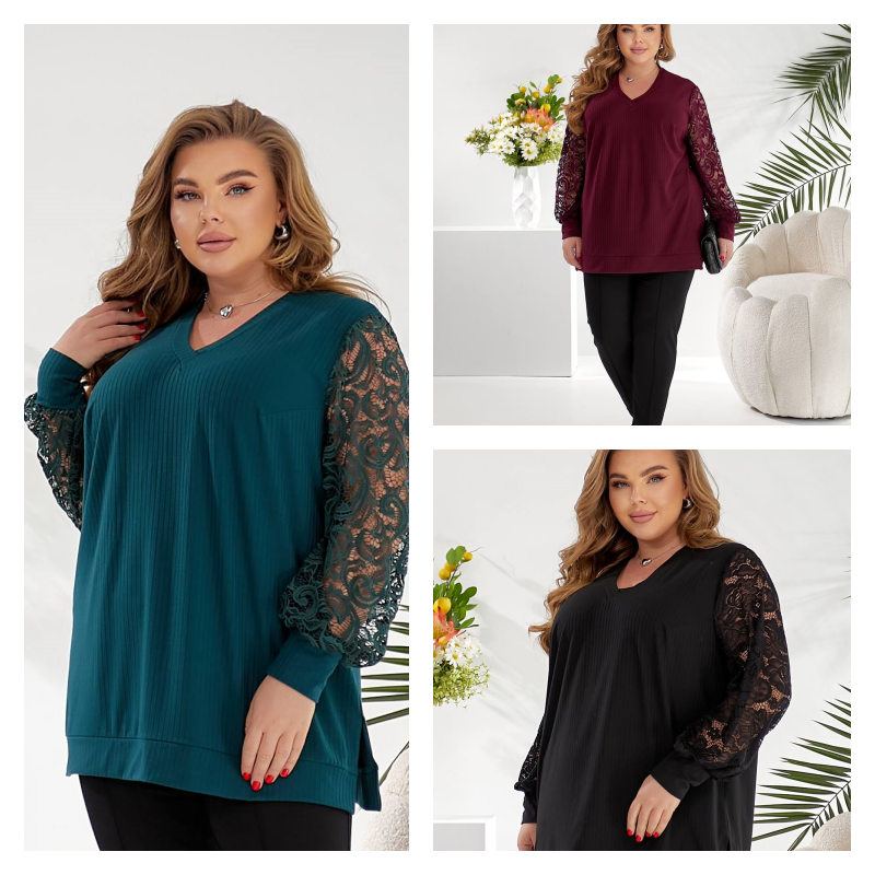 Блузка з довгим рукавом