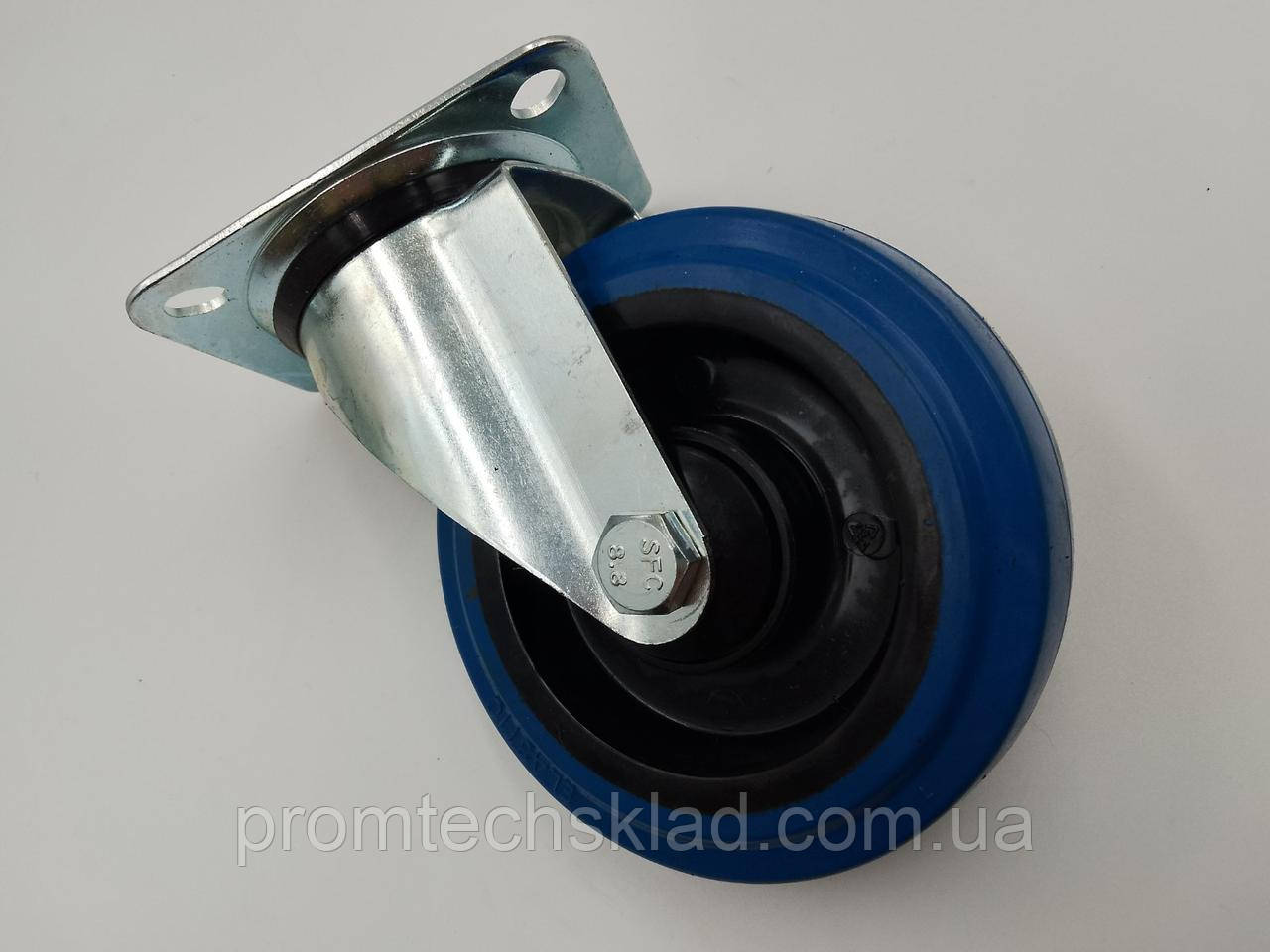 Колесо поворотне еластична гума/поліамід, 125 мм (200 кг)