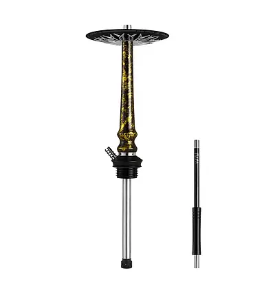 Кальян Tiaga Hookah Astra, золотий, стильний дизайн, висота 53 см на колбі Craft Black, фото 3