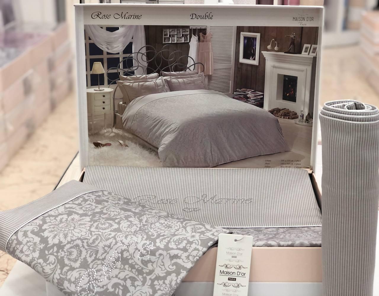 Сімейний комплект Maison D'or Rose Marine Grey Сатин Преміум, фото 1