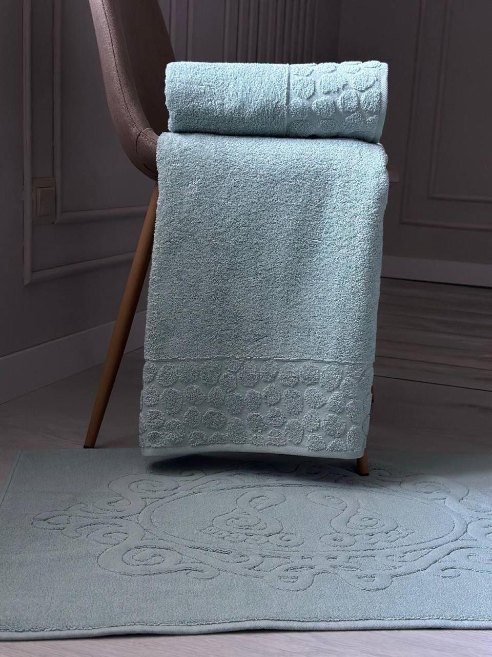 Подарунковий набір рушників Cestepe Lux cotton Mint 50х90см + 70х140см + 50х80см, фото 1