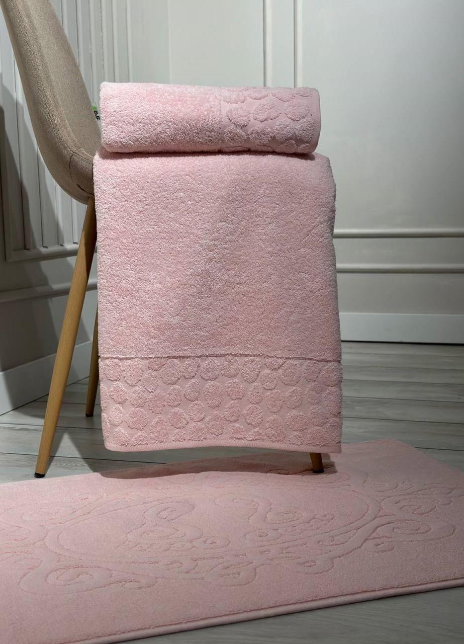 Подарунковий набір рушників Cestepe Lux cotton Pudra 50х90см + 70х140см + 50х80см, фото 1