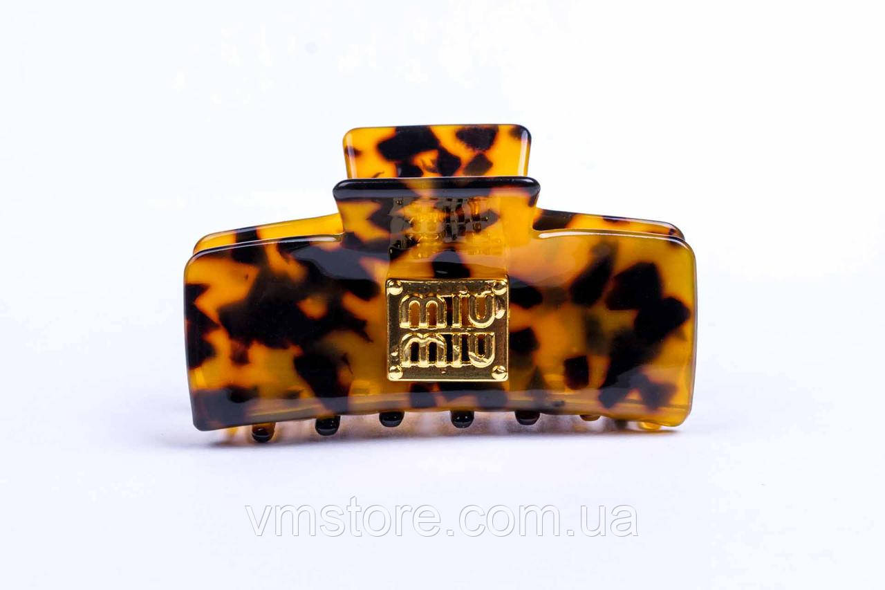 Краб леопардовий для волосся в стилі Міу Міу Міу, фото 1