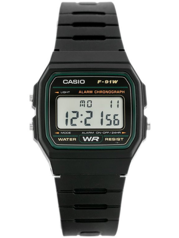 Чоловічий годинник CASIO F-91W-3DG (ZD102C) + Box