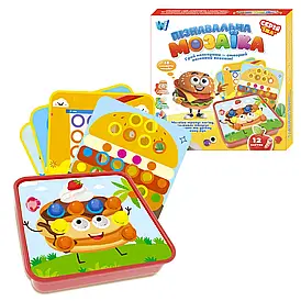 Пізнавальна мозаїка 32577 "WToys", 38 елементів, 12 карток із завданнями, в коробці