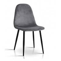 Стілець Нубук велюр сірий