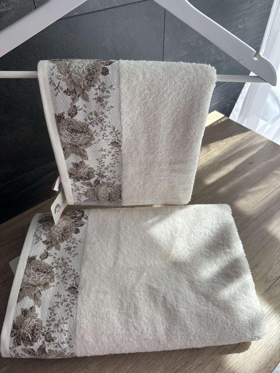 Набір жакардових рушників для ванної Arya 50x90см + 70х140см / колір на вибір, фото 1