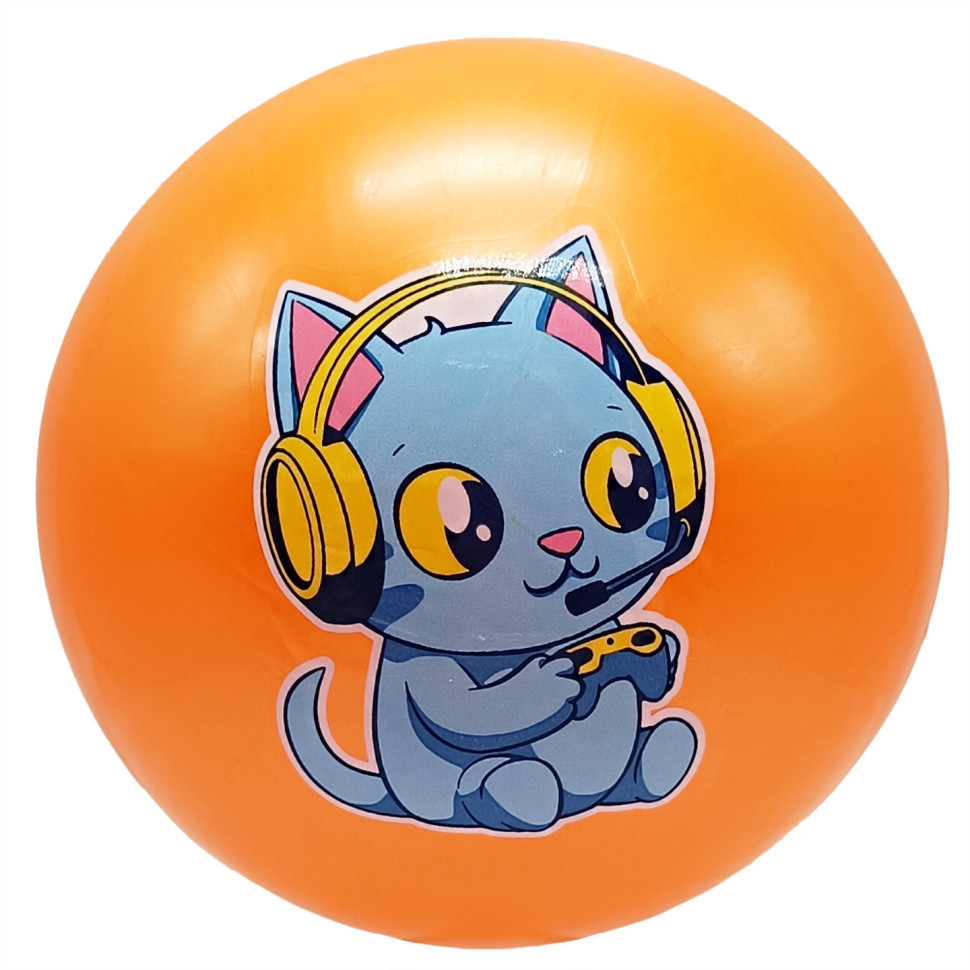 М'яч дитячий Котик MS 3772(Orange) діаметр 9 дюймів