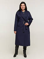 Трендовий жіночий легкий демісезонний подовжений плащ с поясом ''Віола''