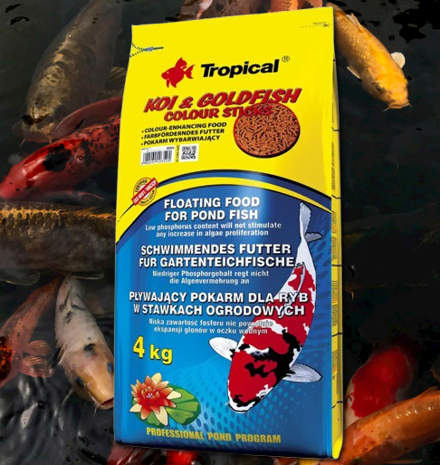 Корм для ставкових риб у формі паличок Tropical KOI&GoldFish Color Sticks 50L./4 кг.