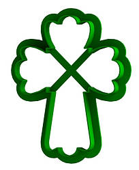 Пластикова вирубка "Хрестик №2" 7см