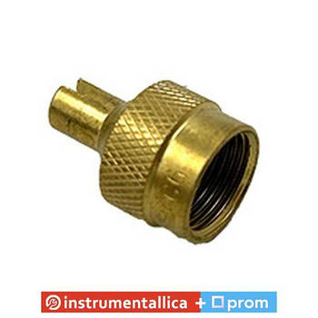 Ковпачок металічесий жовтий із ключиком для вентиля великого діаметра