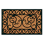 Килимок придверний з кокосового волокна прогумований з візерунком 60х40 см