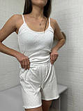 Ніжна жіноча піжама майка шорти турецький трикотаж візерунок, фото 4