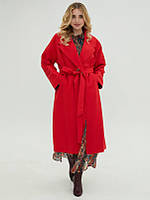 Трендовий жіночий легкий демісезонний подовжений плащ с поясом ''Віола''
