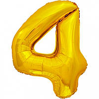 Фольгована надувна цифра Pelican "4" золото 100 см (831014)