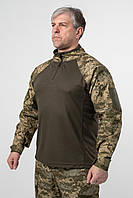 Боевая рубашка убакс ЗСУ пиксель 46-54р армейская тактическая рубашка Ubacs кофта военным пиксель с липучками