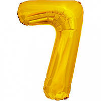 Фольгована надувна цифра Pelican "7" золото 100 см (831017)
