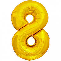 Фольгована надувна цифра Pelican "8" золото 100 см (831018)