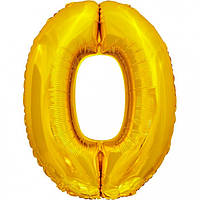 Фольгована надувна цифра Pelican "0" золото 100 см (831010)