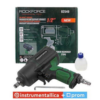Пневмогайковерт ударный Twin Hammer с реверсом 1/2 1450Hм RF-82549 RockForce