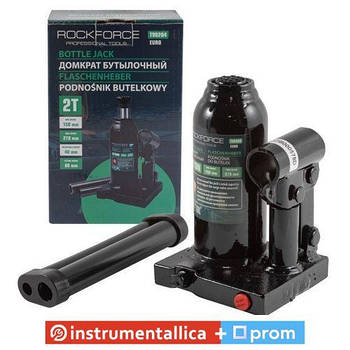 Домкрат пляшковий 2 т з клапаном RF-T90204 (Euro) RockForce