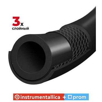 Шланг армований 20атм 6 x 13 мм 15 м зі швидкорознімними з'єднаннями STORM PT-1737 Intertool