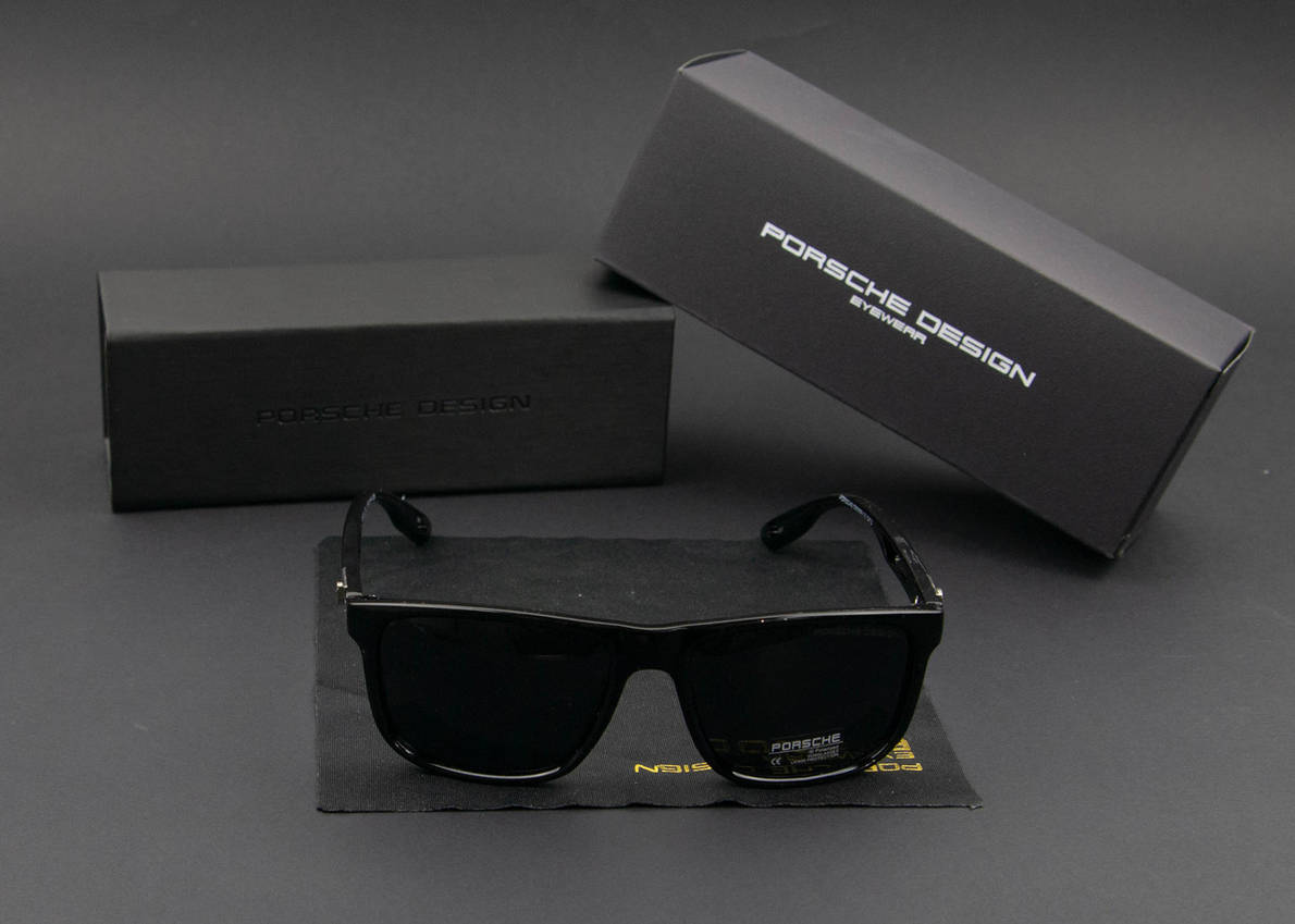 Окуляри чоловічі сонцезахисні Porsche Design поляризаційні (арт. P6556) глянсова оправа, фото 1