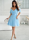 💙 Коктейльна сукня з драпіруванням блакитного кольору, фото 8