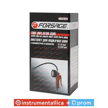 Пістолет для підкачування шин із манометром і шлангом 0-16Bar F-STG-29 Forsage