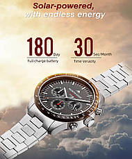 Чоловічій вологостійкій тактичний годинник North Edge Long Wings 5 Bar, фото 5