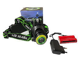 Налобний ліхтар з кільцем акумуляторний світлодіодний 500-800 Lumen (Head Lamp)
